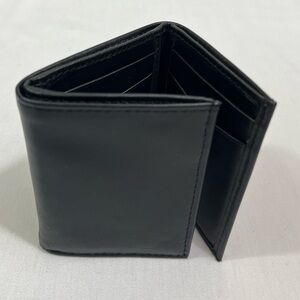Black Leather Trifold Wallet